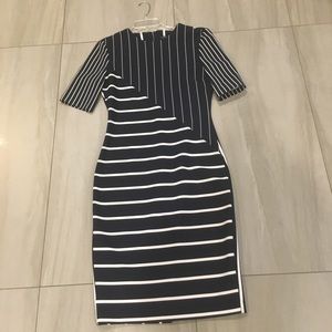 Zara women’s size medium navy/white pencil dress